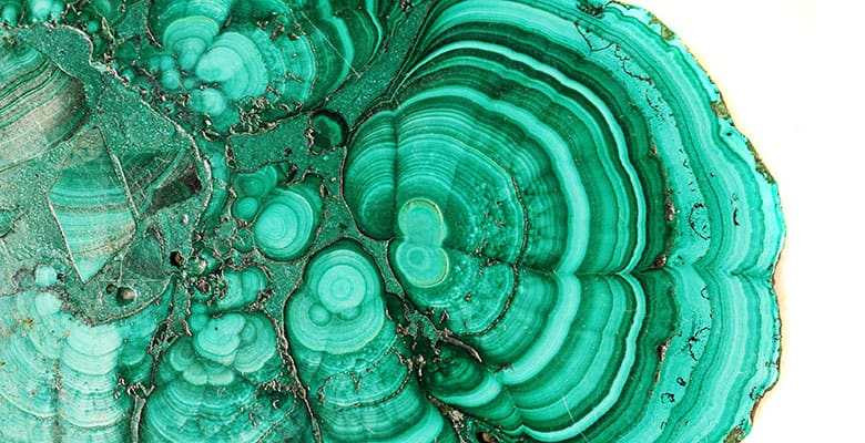 Foto aproximada da textura da malaquita natural.