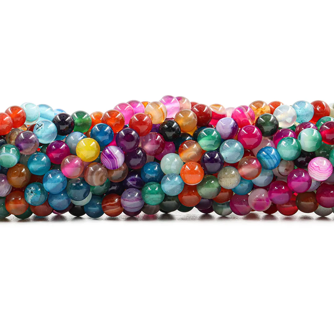 Ágata Collor Mix Fio com Esferas de 8mm - F586