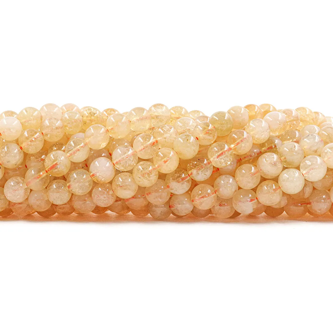 Citrino Claro Natural Fio com Esferas de 6.5mm - F146