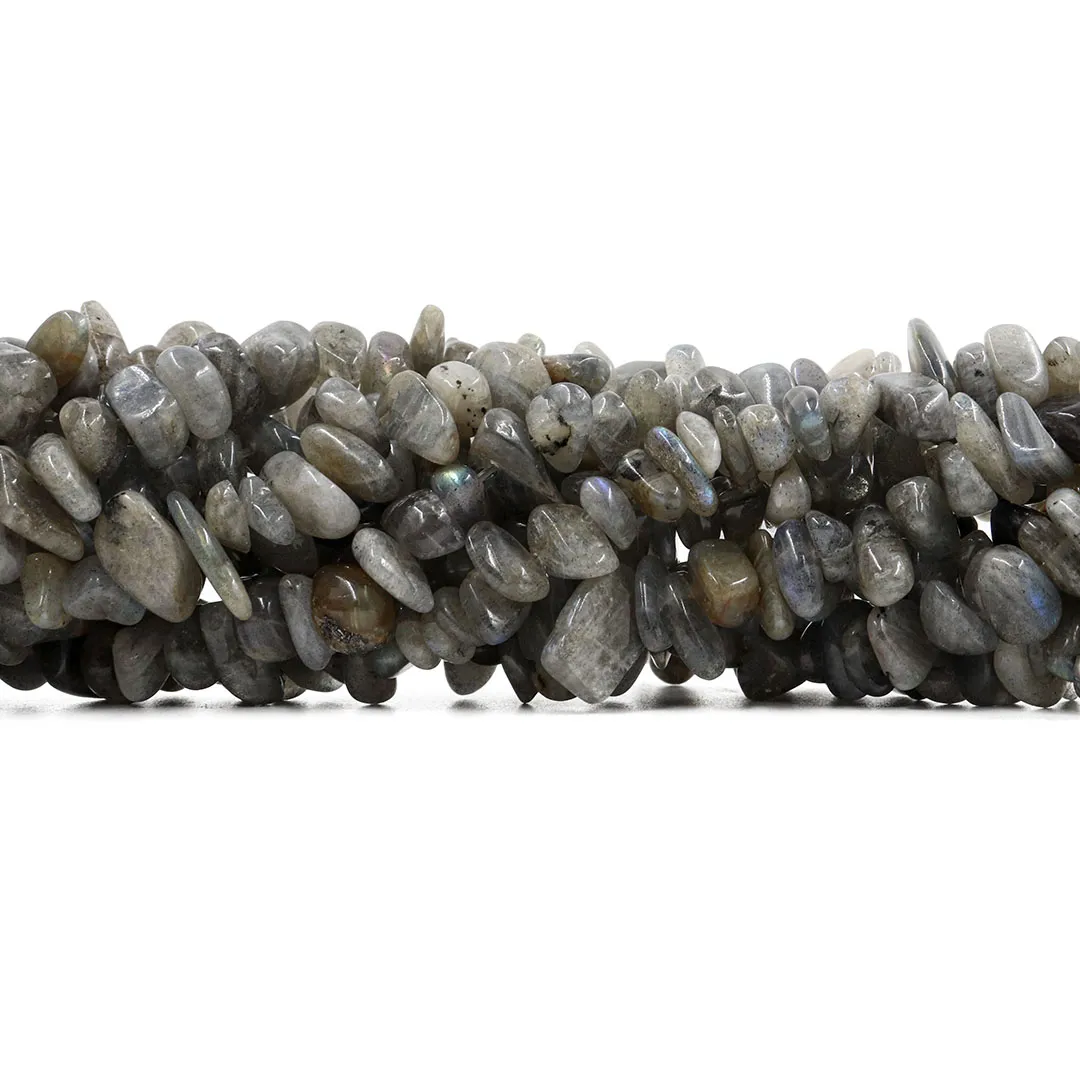 Fio de Cascalho Rolado de Labradorita Arco Íris Extra - FC001