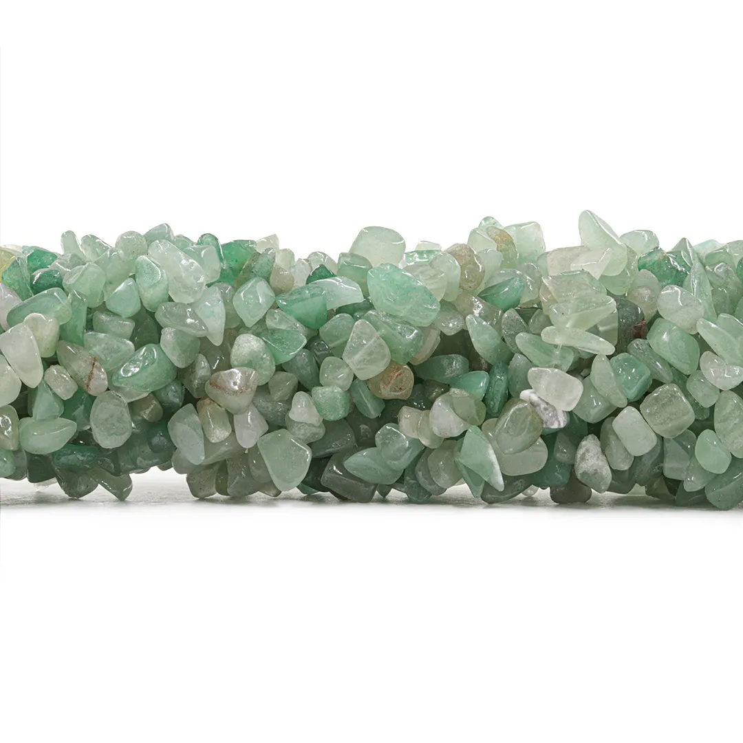 Fio de Cascalho de Quartzo Verde Natural - FC006