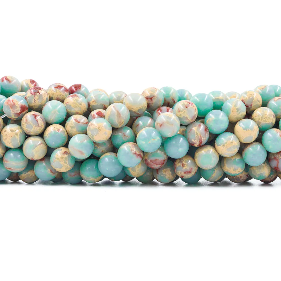 Jaspe Imperador Blue Sky 8mm Refeito - F596