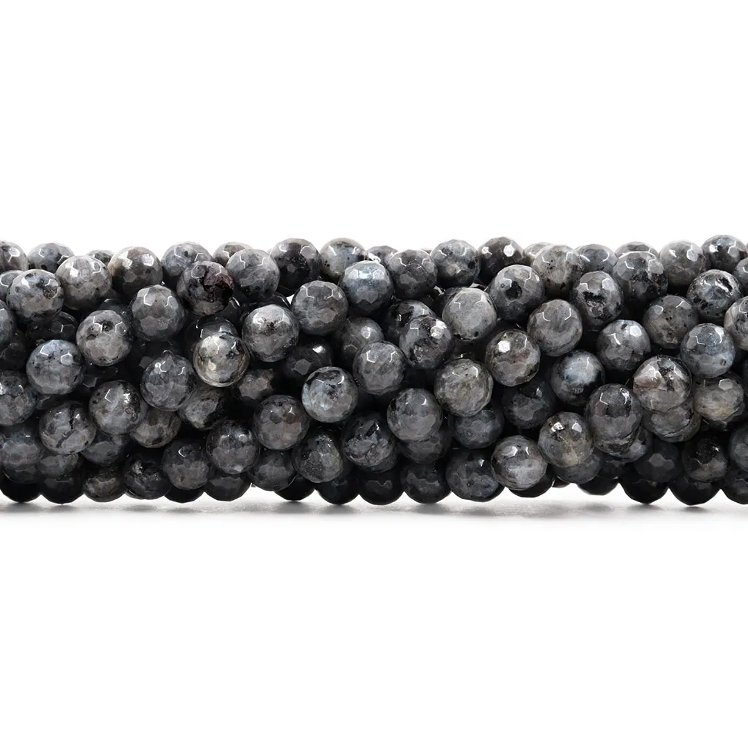 Labradorita Natural Fio com Esferas Facetadas de 8mm - F282