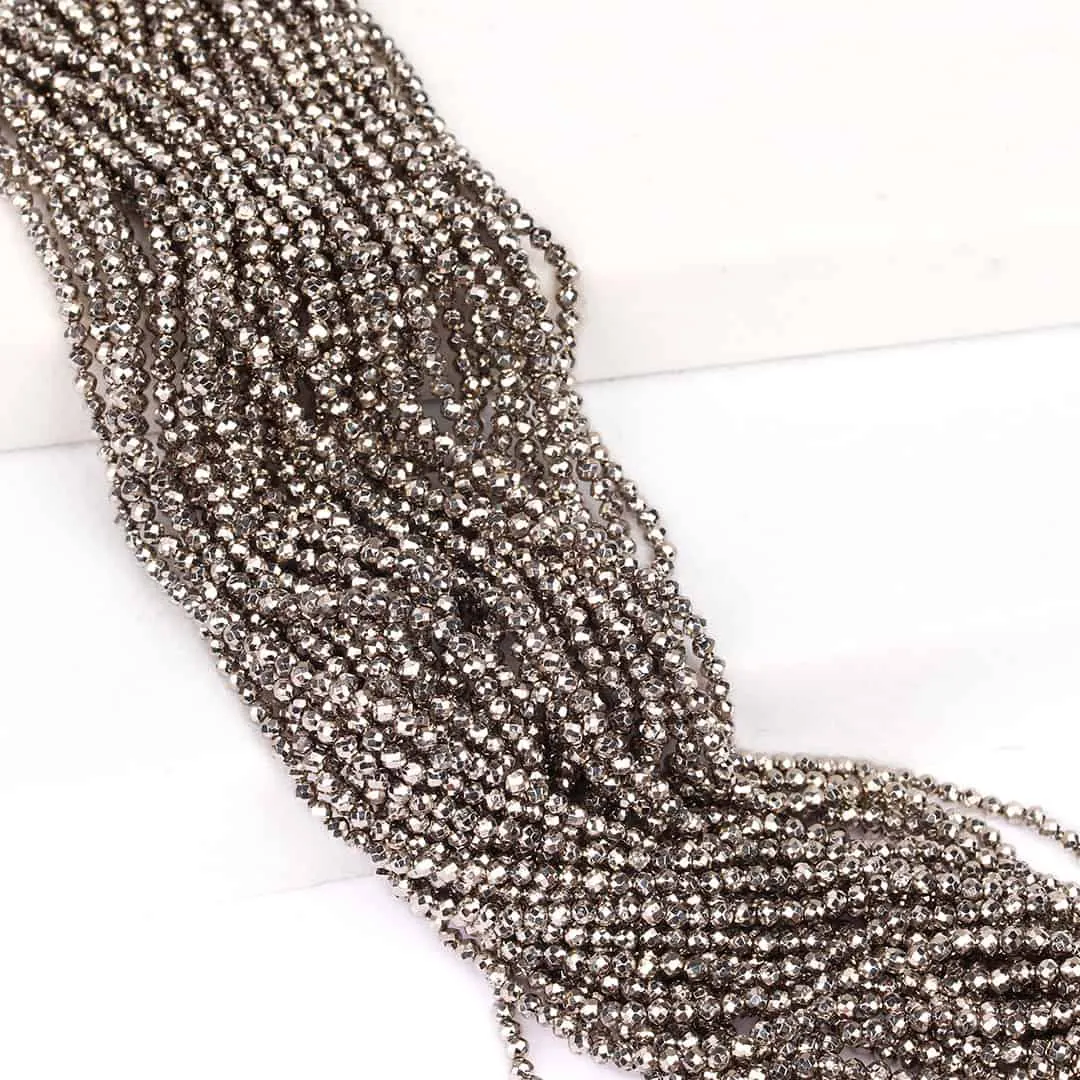 Pirita Coating Natural Esferas Facetadas de 2mm - PP069