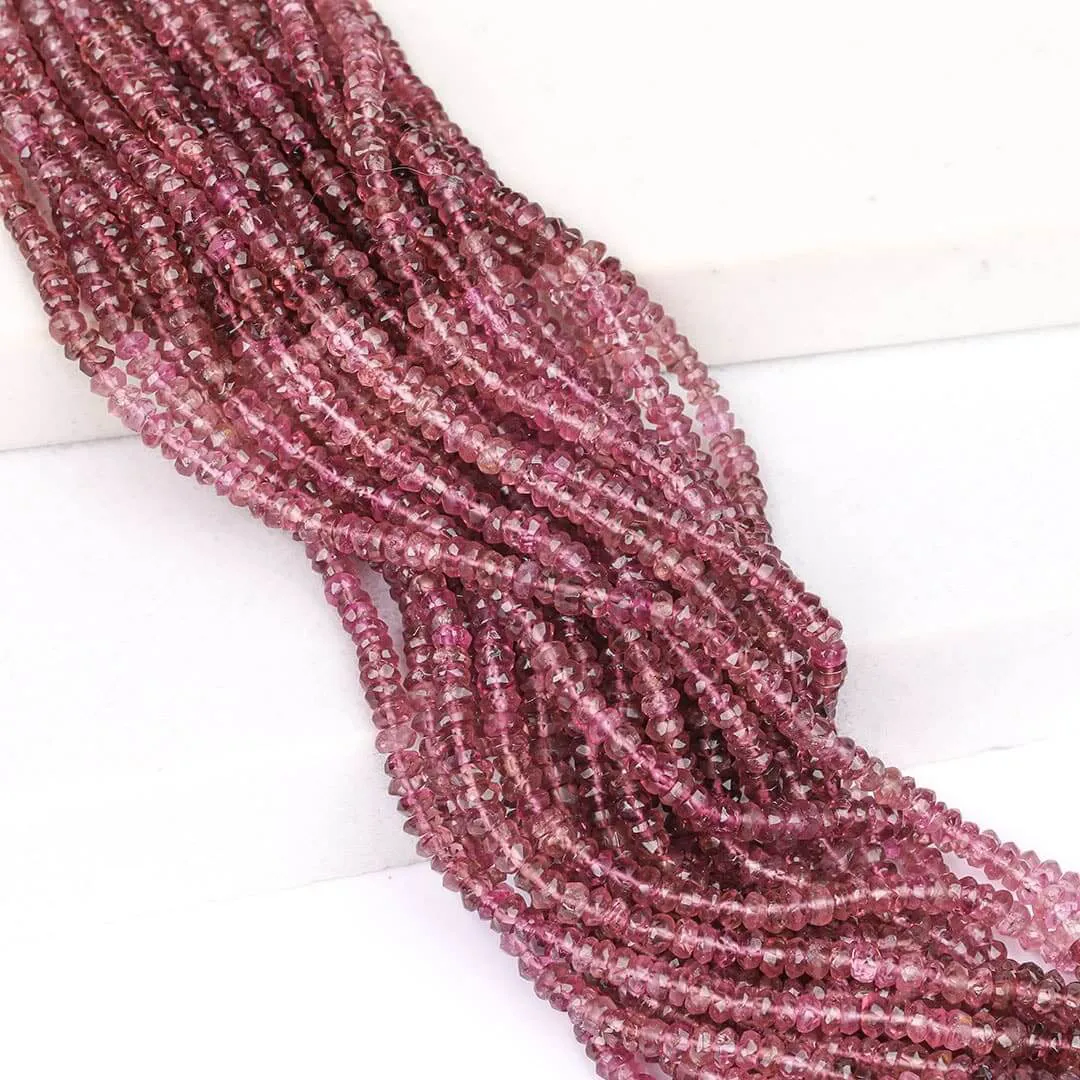 Rubelita Shaded Briolet Facetado de 3x2mm Alta Joalheria - PP040